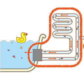 風呂釜洗浄　追炊き配管